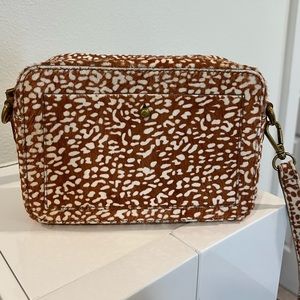 Madewell calf hair transport camera bag